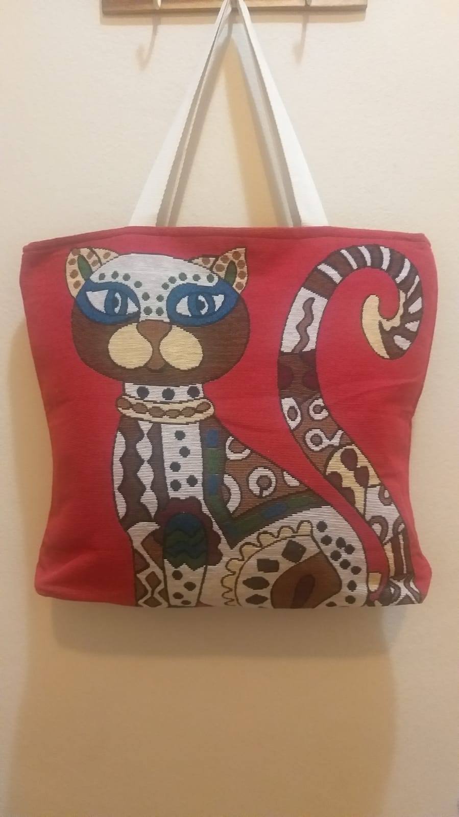 Stevige tas met kattenprint