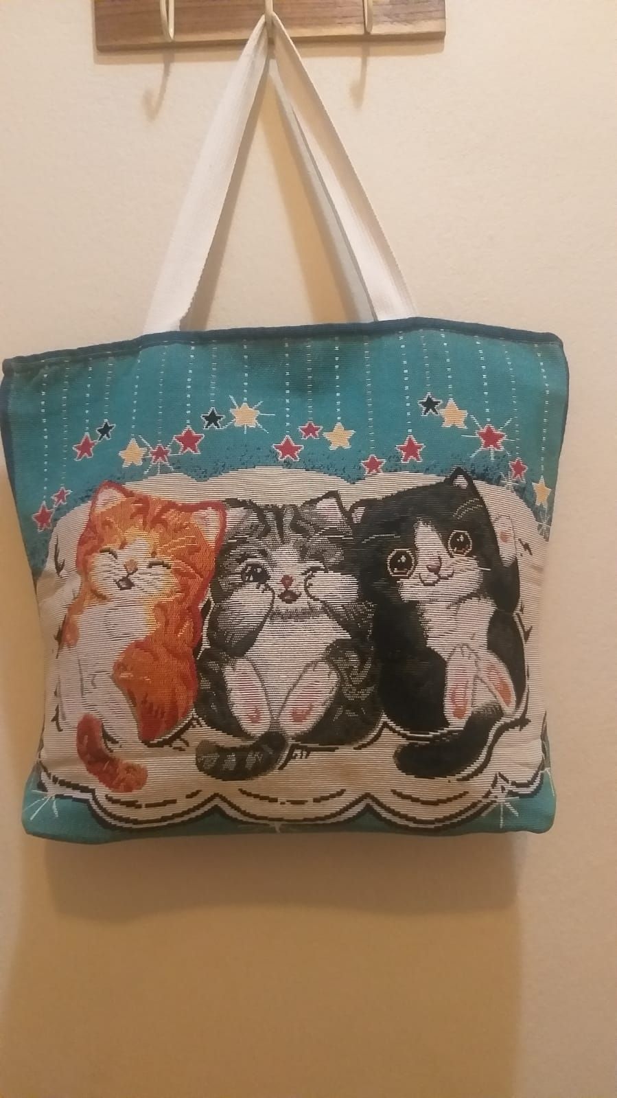 Stevige tas met kattenprint
