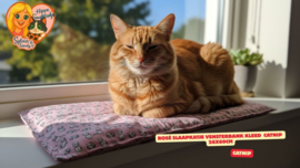 Vensterbankkussen Katten 25x60 (gevuld met catnip)