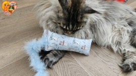 😺 Blue Bliss Snuffelzakje – Fladderstaart (Catnip & Valeriaan)