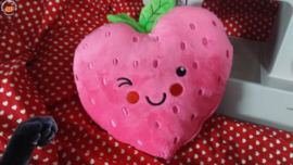 Roze Snuffelaardbei (gevuld met geurexplosie)