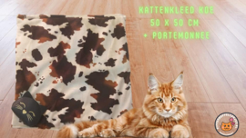 Kattenkleed  Koeprint+ portemonnee 50x50 (geur naar wens) 1 OP VOORRAAD