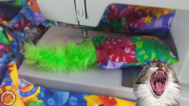 NIEUW/ Snuffelzakje Disco met groene staart (gevuld met matatabi)
