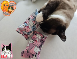 NIEUW/ 2 Snuffelzakjes Schattige katten (gevuld met matatabi)