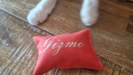 Rood Snuffelzakje met de Naam Gizmo erop 😻