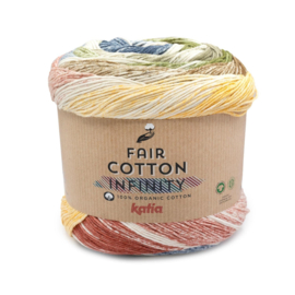 Katia Fair Cotton Infinity 107 - Bleek bruin-Bordeauxrood-Bruinachtig grijs-Oker