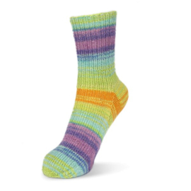 Flotte Socke 4 draads Baumwolle + Wolle Stretch Tutti Frutti - 1412