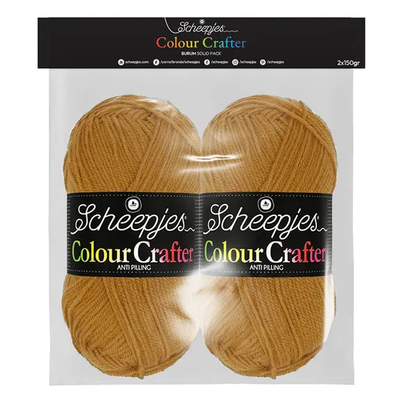 Scheepjes Colour Crafter Solid Pack 2x150g- Burum