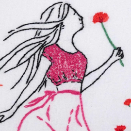 DMC Borduurkit Romantische Klaprozen