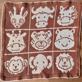 Haakpatroon Safari Avontuur Mozaiek Deken - L. de Vries