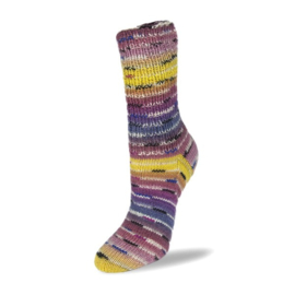 Flotte Socke  Patagonia - 1652 Geel-bordeaux-blauw