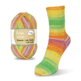 Rellana Flotte Socke 4f. Baumwolle + Wolle Stretch Tutti Frutti