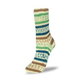 Rellana Flotte Socke Pastell 1614 - petrol-groen-lichtbruin