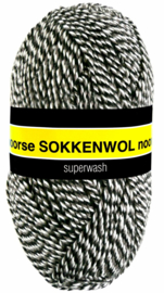 Scheepjes Noorse sokkenwol Markoma 6854 - Zwart, Beige