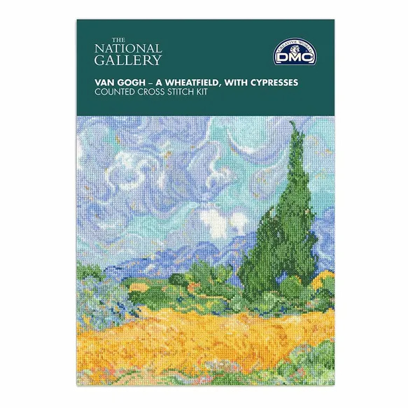 DMC Kruisst. kit A wheatfield, with Cypresses - Museum Collectie