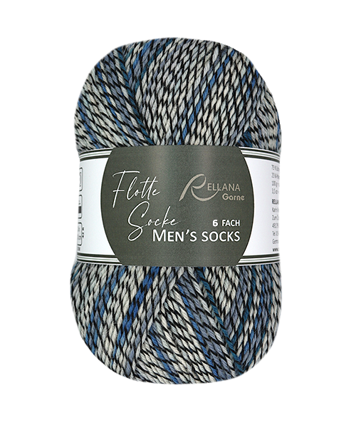 Rellana Flotte Socke 6f. Men's Socks - 8025 jeans mouliné