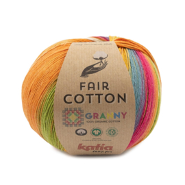 Katia Fair Cotton Granny 303 - Kauwgom roze-Blauw-Geel-Groen-Oranje