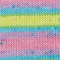 Katia Le Bambou 101 - Licht pistache-Neon groen-Turkoois blauw-Kauwgom roze