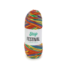 Stop Festival 202 - Roest bruin-Lila-Geel