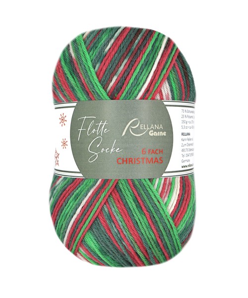 Rellana Flotte Socke 6f. Christmas