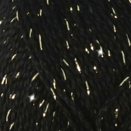 Scheepjes Catona Shine - 110 Jet Black - Gold