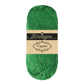 Scheepjes Catona Shine - 515 Emerald - Silver
