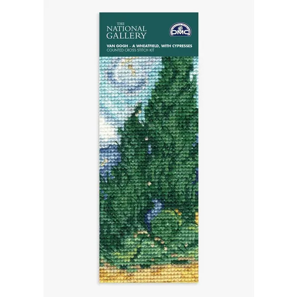 DMC Kruissteek kit boek. Wheatfield Cypresses- Museum Collectie