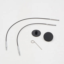 KnitPro Mini kabel set 27 en 30cm zwart