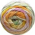 Katia Fair Cotton Infinity 101 - Licht lila-Pastel blauw-Licht groen-Pastel geel-Oranje