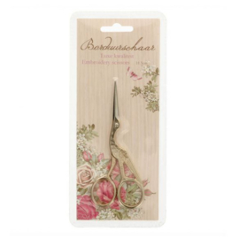 Opry Borduurschaar ooievaar 11,5cm goud