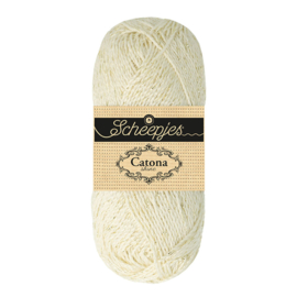 Scheepjes Catona Shine - 105 Bridal White - Gold