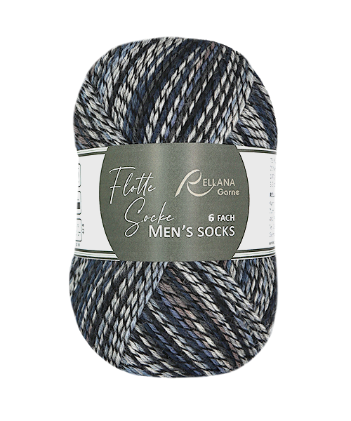 Rellana Flotte Socke 6f. Men's Socks - 8022 grijs mouliné