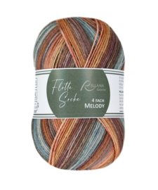 Rellana Flotte Socke 4f. Melody 3021 - grijs-beige kastanje