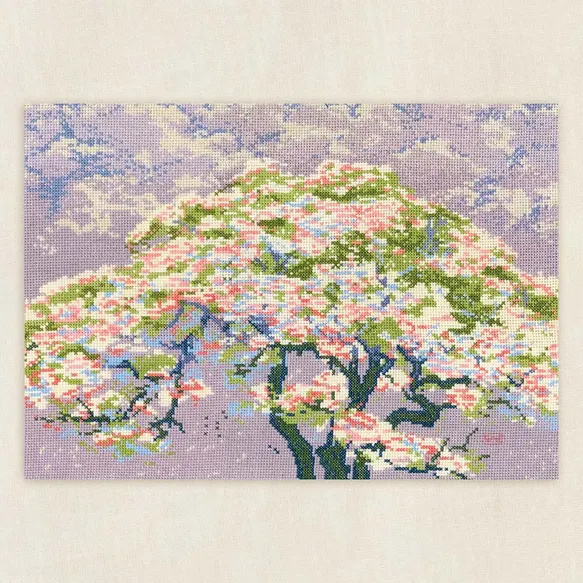 DMC Kruissteek kit Cherry blossom - Museum Collectie
