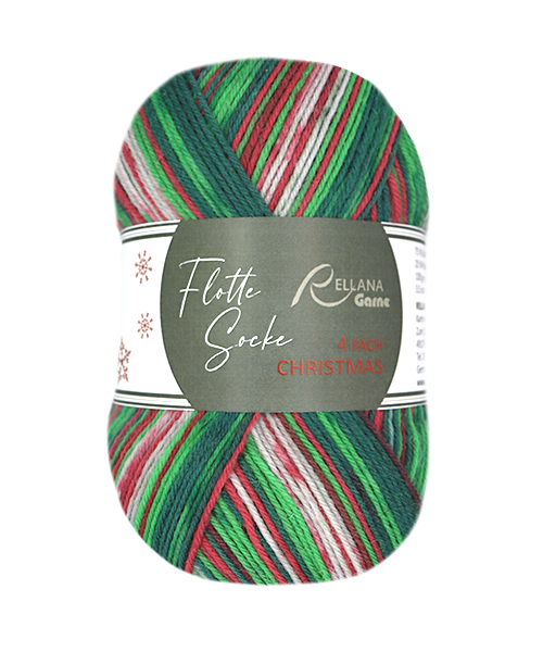 Rellana Flotte 4f. Socke Christmas