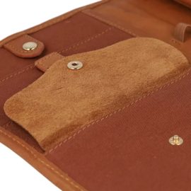 KnitPro Velora Rondbreinaaldenetui leer bruin