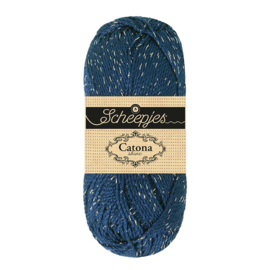 Scheepjes Catona Shine - 527 Midnight - Silver
