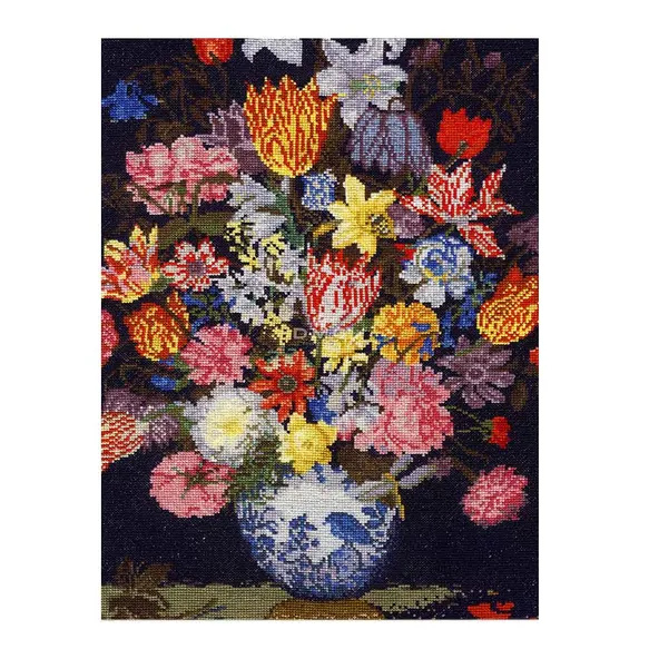 DMC Kruissteek kit A still life of flowers - Museum Collectie