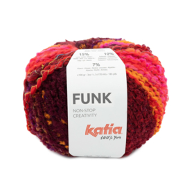 Katia Funk 71- Rood-Oranje-Parelachtig paars
