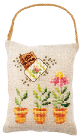Vervaco Deco kussentje kit Tuin - set van 3