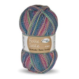 Rellana Flotte Socke 4f. Baumwolle + Merino Stretch - 1553