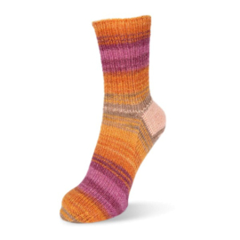 Flotte Socke 4 draads Baumwolle + Wolle Stretch Tutti Frutti - 1410