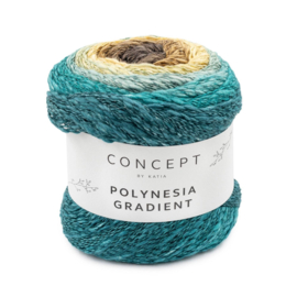 Katia Polynesia Gradient 304 - Groen blauw-Pastel geel-Bruin