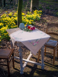 Vervaco Tafelkleed kit Lentebloemen