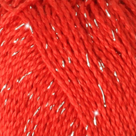 Scheepjes Catona Shine - 115 Hot Red - Silver
