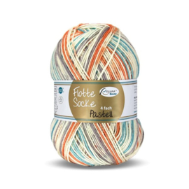 Rellana Flotte Socke Pastell 1611 - petrol-oranje-grijs