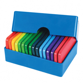 KnitPro Knitblockers doosje met 20 blockers regenboog