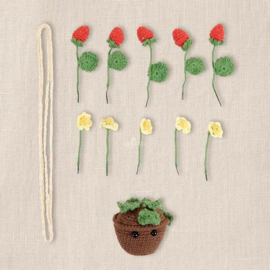 DMC Amigurumikit bloemen haken - Aardbeien
