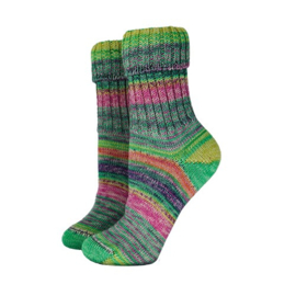 Rellana Jubilee Socks 1762 - Roze-groen-geel