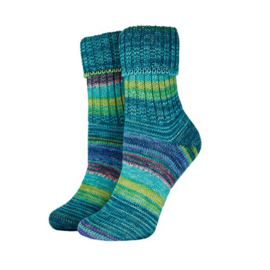 Rellana Jubilee Socks 1764 - Turkoois-geel-rood-lila